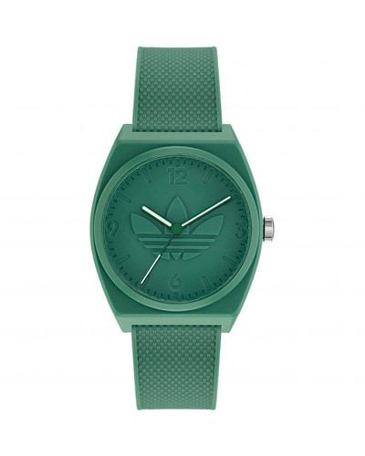 adidas Originals Project Two Plastic Resin Fashion Analogue Solar Watch - Aost22032 - Green