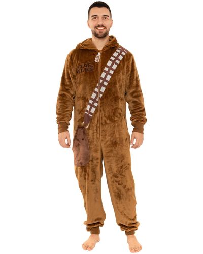 Star Wars Chewbacca Onesie Fleece All In One - Brown