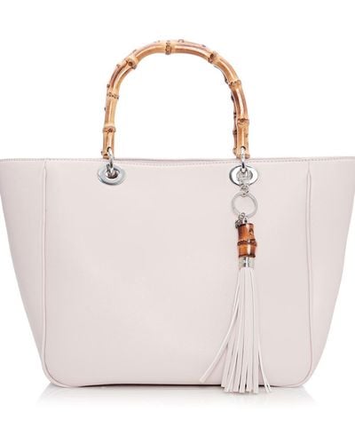 Moda In Pelle 'bambootote' Porvair Tote Bag - Pink