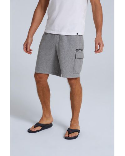 Animal Chris Organic Cotton Shorts Lightweight Breathable Coastal Bottoms - Grey