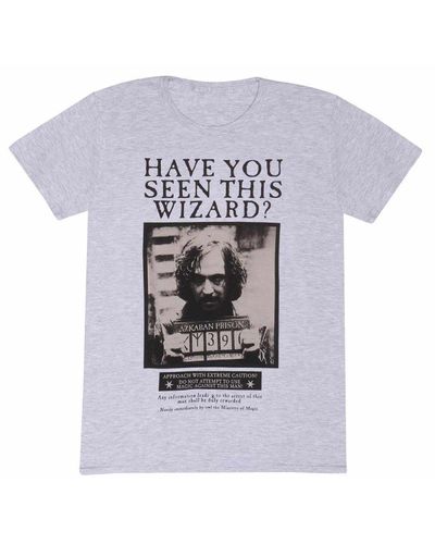 Harry Potter Sirius Black Wanted Poster T-shirt - White