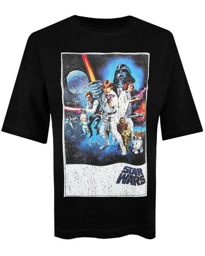 Star Wars Poster Oversized T-shirt - Black