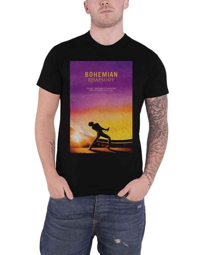 Queen Bohemian Rhapsody Movie Logo T Shirt - Black