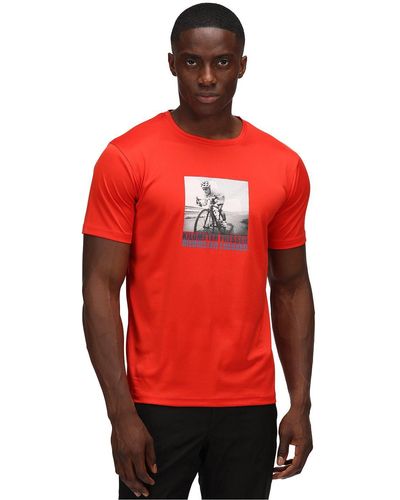Regatta Printed 'fingal Slogan' Short Sleeve T-shirt - Red