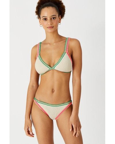 Accessorize Bright Crochet Bikini Top - Multicolour
