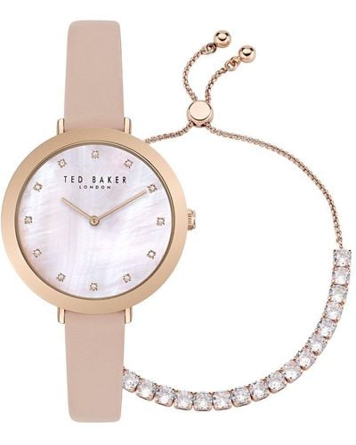 Ted Baker Ammy Stainless Steel Fashion Analogue Quartz Watch - Bkgfw2304 - White