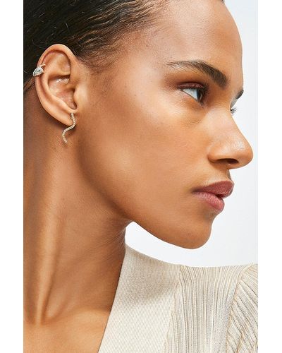 Karen Millen Gold Plated Diamante Ear Cuff Pack - Metallic