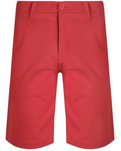 Weird Fish Rayburn Flat Front Shorts - Red