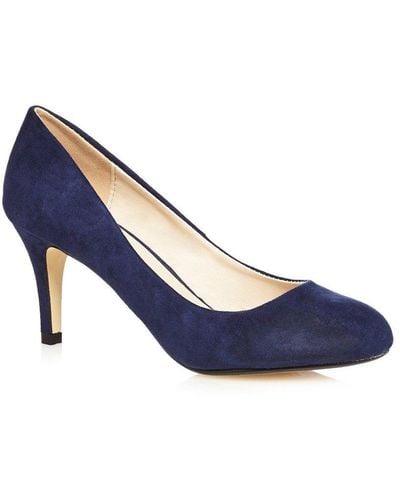DEBENHAMS High Stiletto Heel Court Shoe - Blue