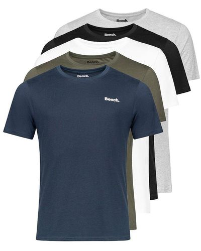 Bench 5 Pack Cotton 'oliver' T-shirts - Blue