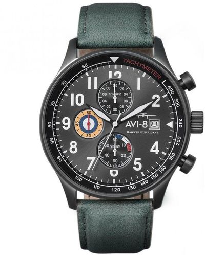 AVI-8 Hawker Hurricane Plated Stainless Steel Classic Watch - Av-4011-0d - Black