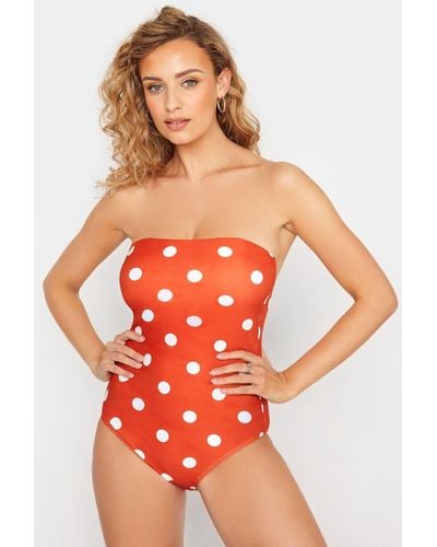 Long Tall Sally Tall Printed Swimsuit - Red