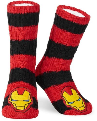 Marvel Iron Man Slipper Socks - Red