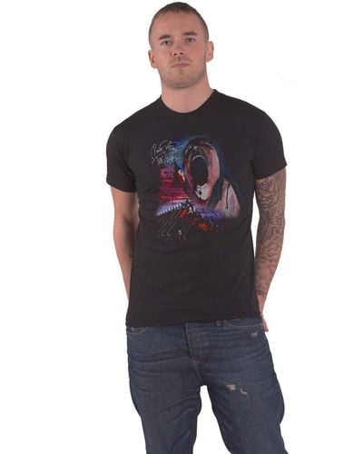 Pink Floyd The Wall Scream And Hammers T Shirt - Blue