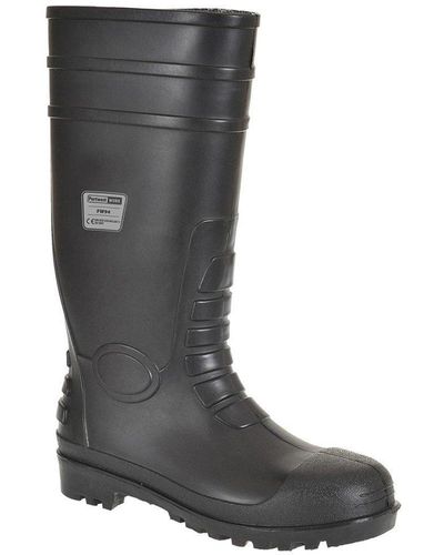 Portwest Classic Safety Wellington Boots - Black