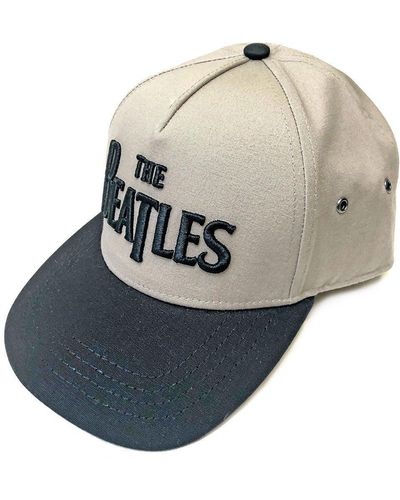 Beatles Drop T Classic Band Logo Snapback Baseball Cap - Grey