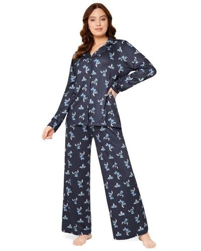 Disney Stitch Long Sleeve Pyjama Set - Blue