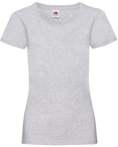 Fruit Of The Loom Valueweight Heather Lady Fit T-shirt - White