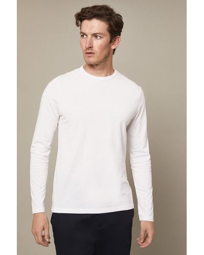 Burton 2 Pack Long Sleeve White And Navy T-shirts