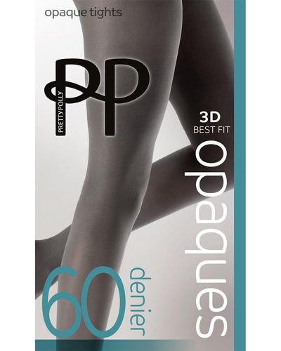 Pretty Polly Premium Opaques 60 Denier 3d Tights - Black