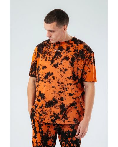 Hype Burnt Dye Oversized T-shirt - Orange