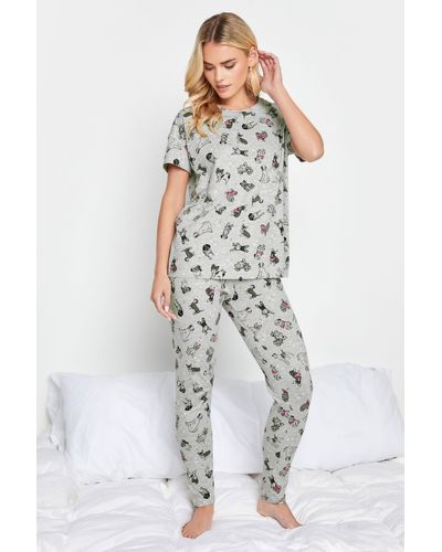 PixieGirl Petite Printed Pyjama Set - White