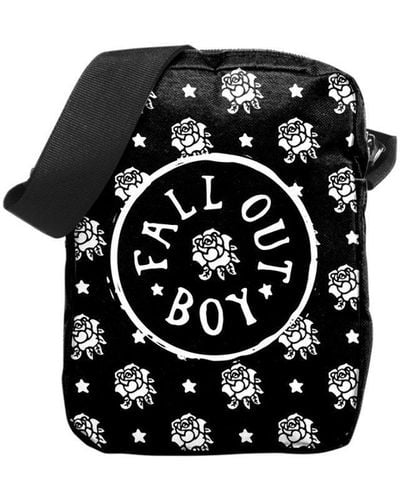 Rocksax Fall Out Boy Crossbody Bag - Flowers - Black
