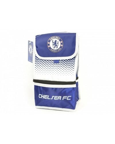 Chelsea Fc Official Football Fade Design Lunch Bag - Blue