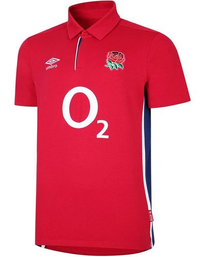 Umbro England 21/22 Alternate Classic Short Sleeve Rugby Shirt - Red