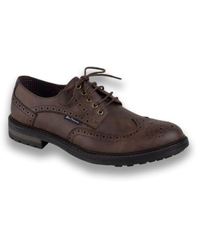 Ben Sherman Spitfire Brogue Shoes - Brown