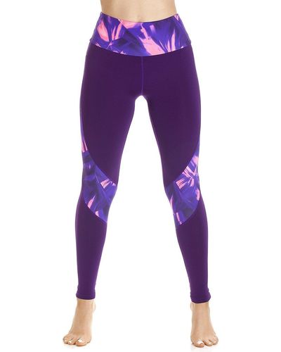 CAMILLE Stylish Full Length Sportswear Leggings - Purple