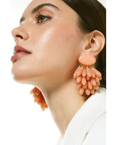 Karen Millen Statement Coloured Earrings - Natural