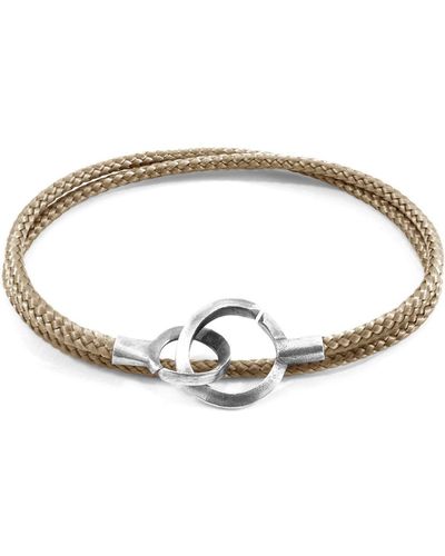 Anchor and Crew Montrose Silver And Rope Bracelet - Metallic