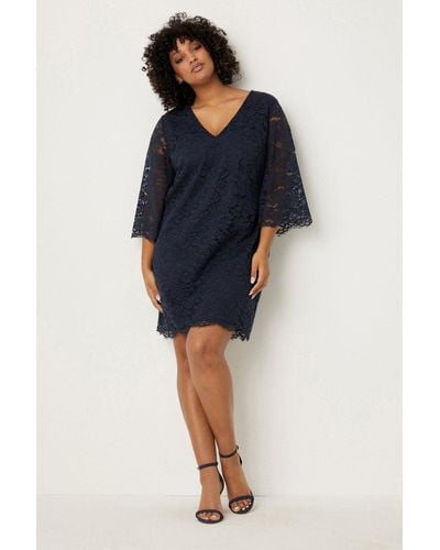 Wallis blue lace hot sale dress