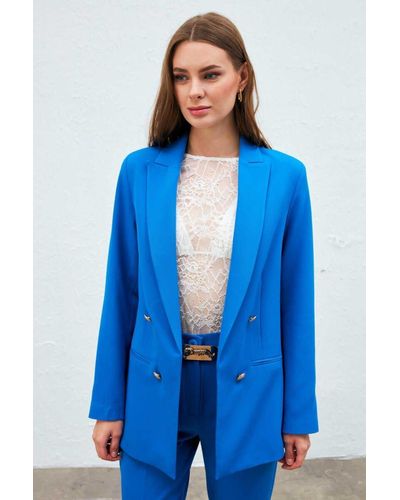GUSTO Blazer Jacket - Blue