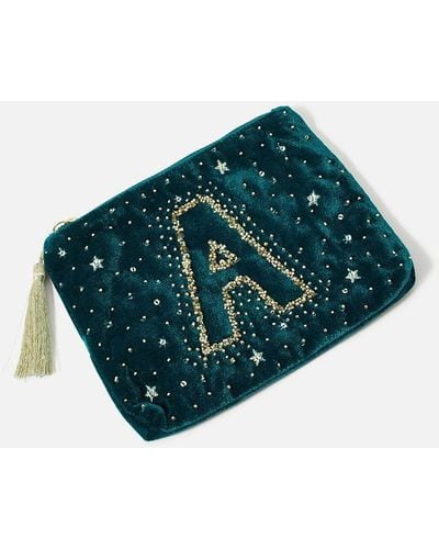 Accessorize Initial Pouch Bag-z - Green