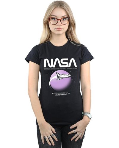 NASA Shuttle Orbit Cotton T-shirt - Black