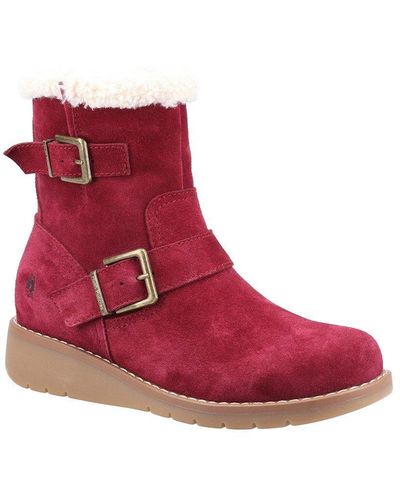 Hush Puppies 'lexie' Suede Boot - Red