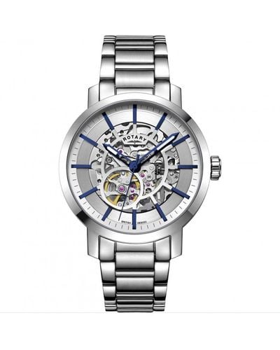 Rotary Stainless Steel Classic Analogue Automatic Watch - Gb05350/06 - White