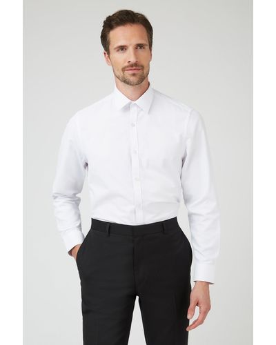 Limehaus Textured Regular Shirt - White