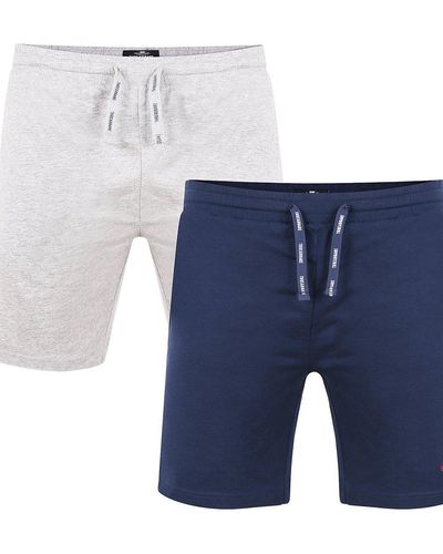 Threadbare 2 Pack Cotton 'robin' Pyjama Shorts - Blue