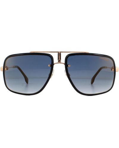 Carrera Aviator Gold Copper Blue Mirror Sunglasses