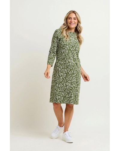 Brakeburn Orchard Leaf Dress - Green