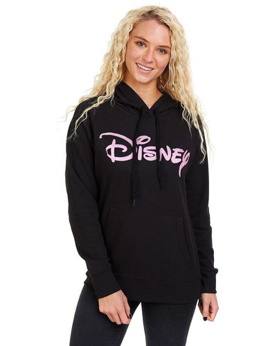 Disney Plain Logo Hoodie - Black