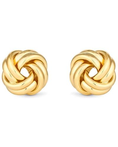Jon Richard Gold Plated Knot Stud Earrings - Metallic