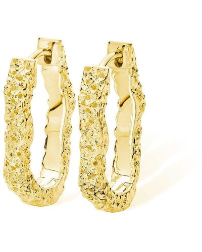 Lucy Quartermaine Small Hula Hoop Earrings In Gold Vermeil - Metallic