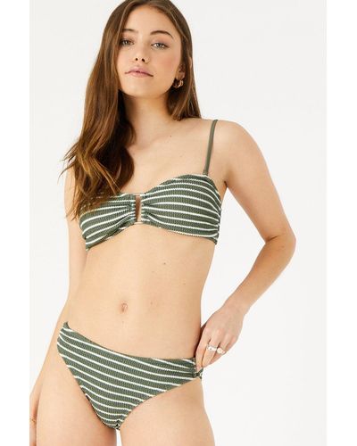 Accessorize Stripe Bikini Briefs - Green