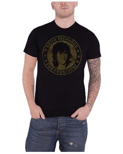 The Rolling Stones Keith For President T-shirt - Black