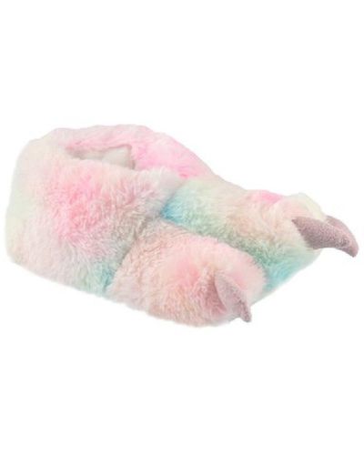 Slumberzzz Super Soft Unicorn-pastel Claw Slippers - Pink