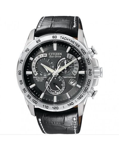 Citizen Chrono Perpetual A-t Stainless Steel Classic Watch - At4000-02e - Black